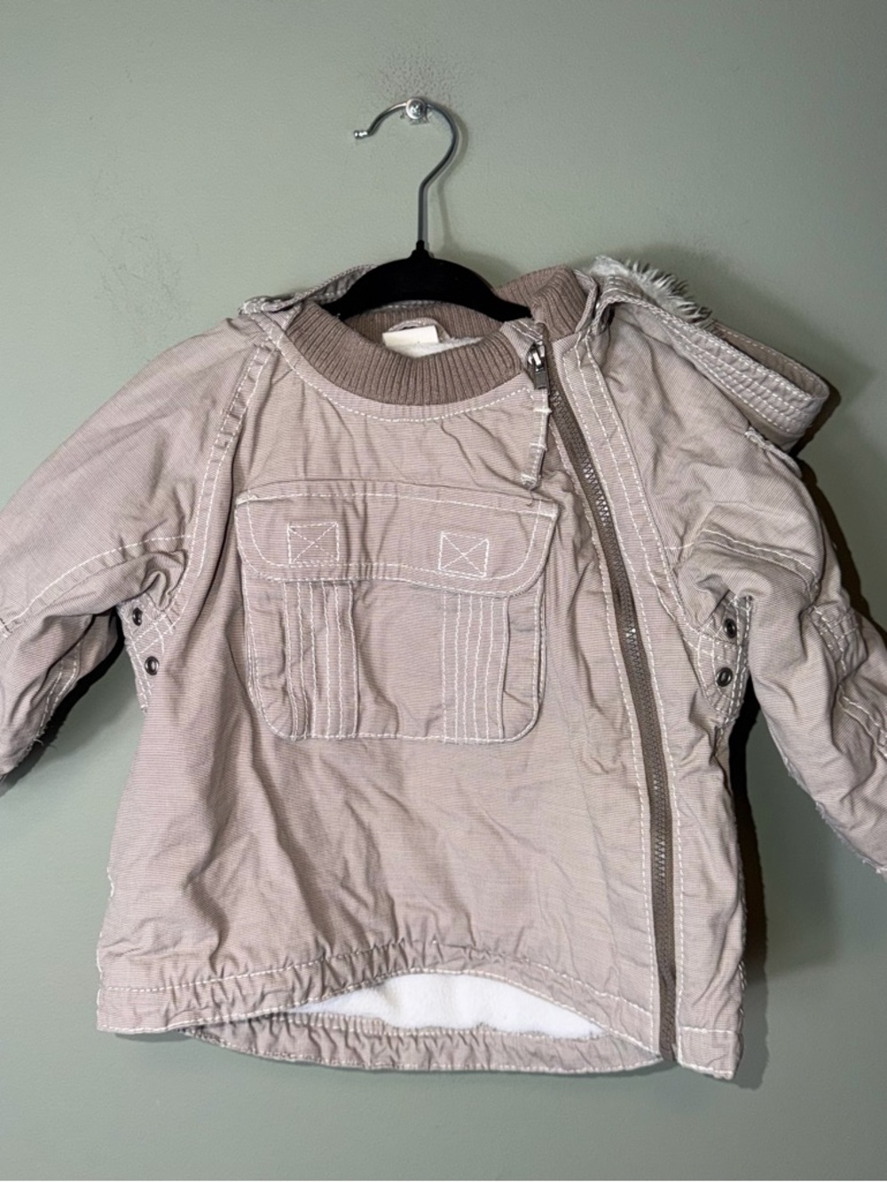 H&M Beige Hooded‎ Puffer Jacket for Kids